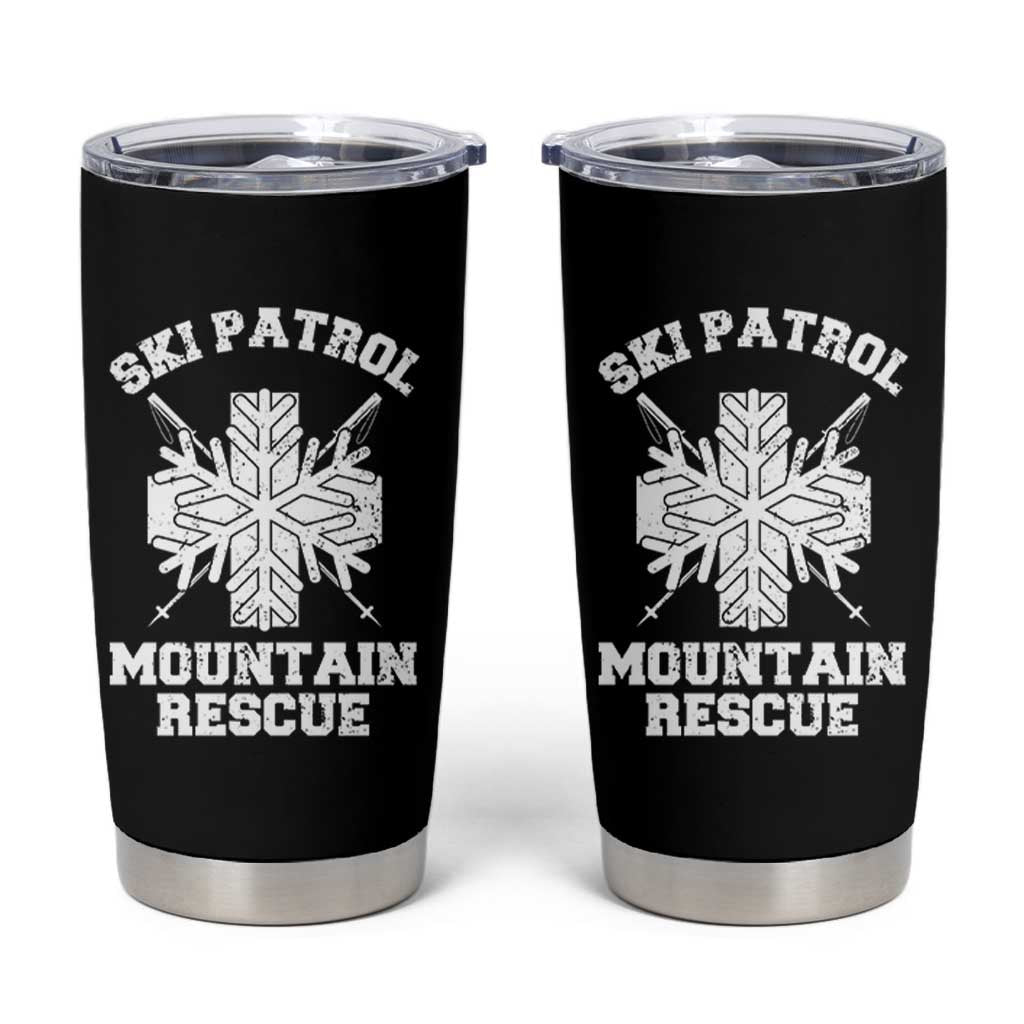 Ski Patrol Mountain Rescue Tumbler Cup Winter Slopes Skiing Snowboarding Snowflake - Wonder Print Shop