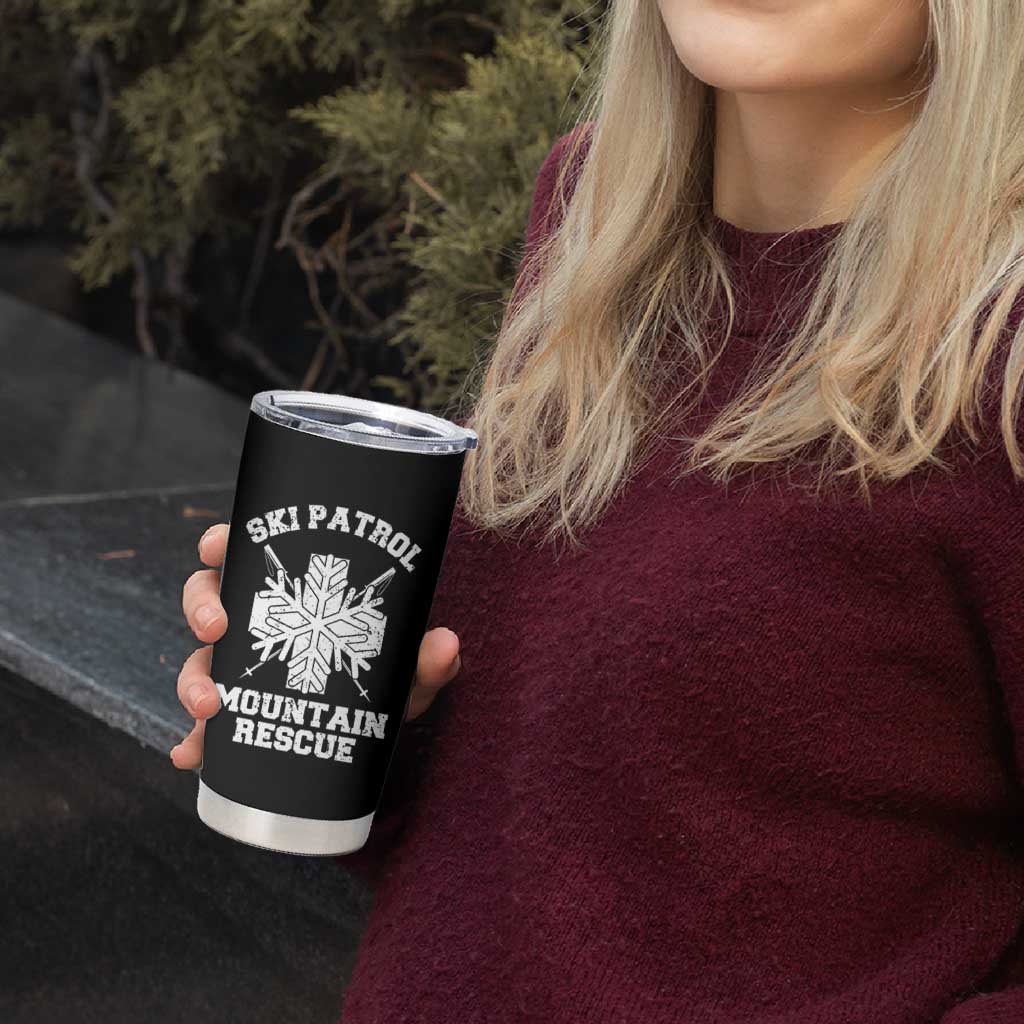 Ski Patrol Mountain Rescue Tumbler Cup Winter Slopes Skiing Snowboarding Snowflake - Wonder Print Shop