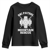Ski Patrol Mountain Rescue Youth Sweatshirt Winter Slopes Skiing Snowboarding Snowflake - Wonder Print Shop