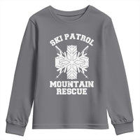 Ski Patrol Mountain Rescue Youth Sweatshirt Winter Slopes Skiing Snowboarding Snowflake - Wonder Print Shop