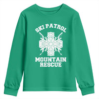 Ski Patrol Mountain Rescue Youth Sweatshirt Winter Slopes Skiing Snowboarding Snowflake - Wonder Print Shop