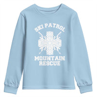 Ski Patrol Mountain Rescue Youth Sweatshirt Winter Slopes Skiing Snowboarding Snowflake - Wonder Print Shop