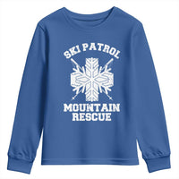 Ski Patrol Mountain Rescue Youth Sweatshirt Winter Slopes Skiing Snowboarding Snowflake - Wonder Print Shop