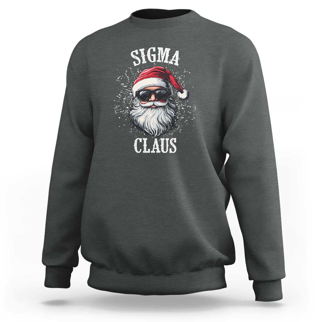 Funny Christmas Santa Sweatshirt Sigma Claus Cool Santa The Rizzler Meme - Wonder Print Shop