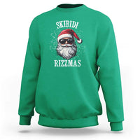 Funny Christmas Santa Sweatshirt Skibidi Rizzmas Charisma Rizz Santa Claus - Wonder Print Shop