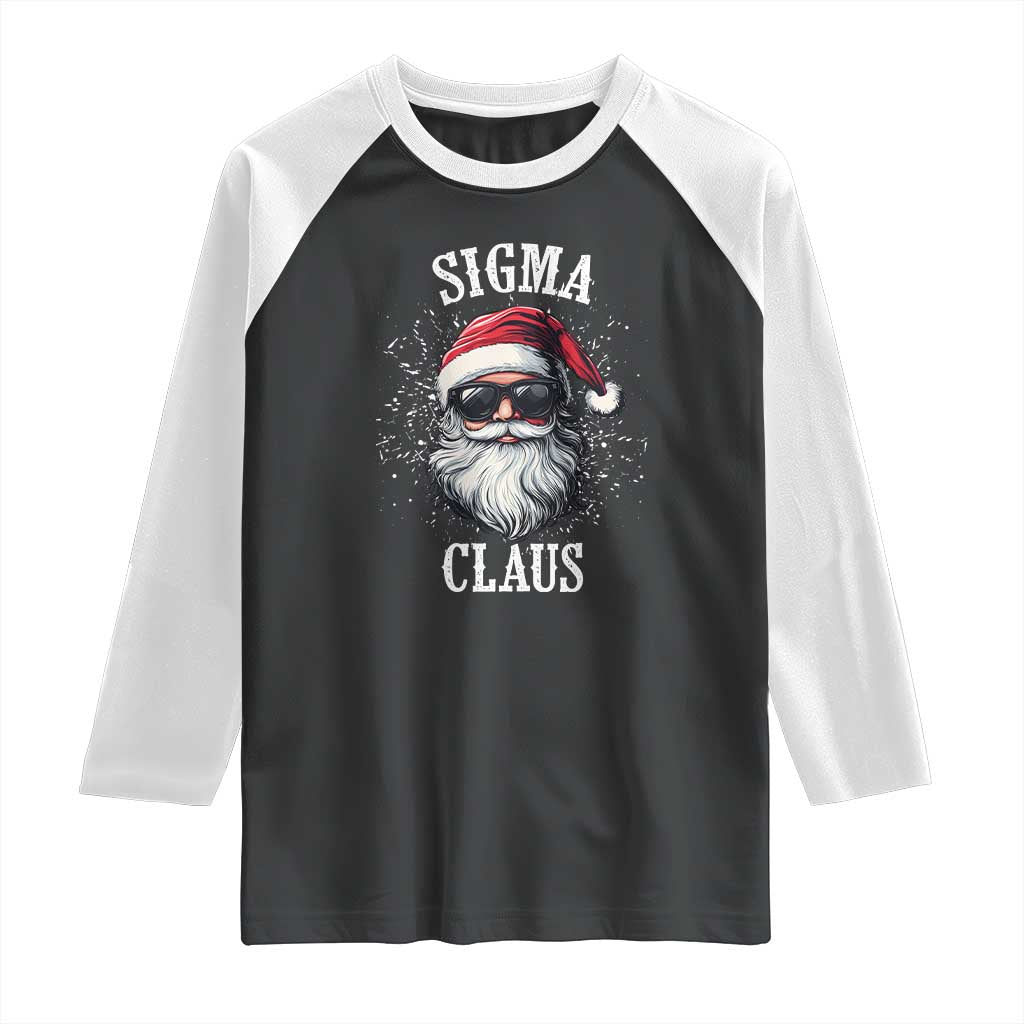 Funny Christmas Santa Raglan Shirt Sigma Claus Cool Santa The Rizzler Meme - Wonder Print Shop