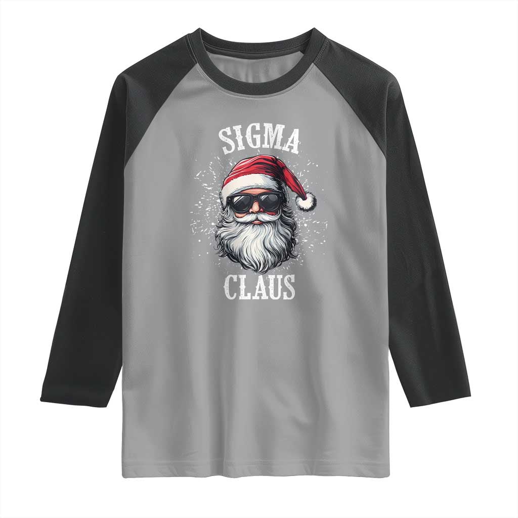 Funny Christmas Santa Raglan Shirt Sigma Claus Cool Santa The Rizzler Meme - Wonder Print Shop