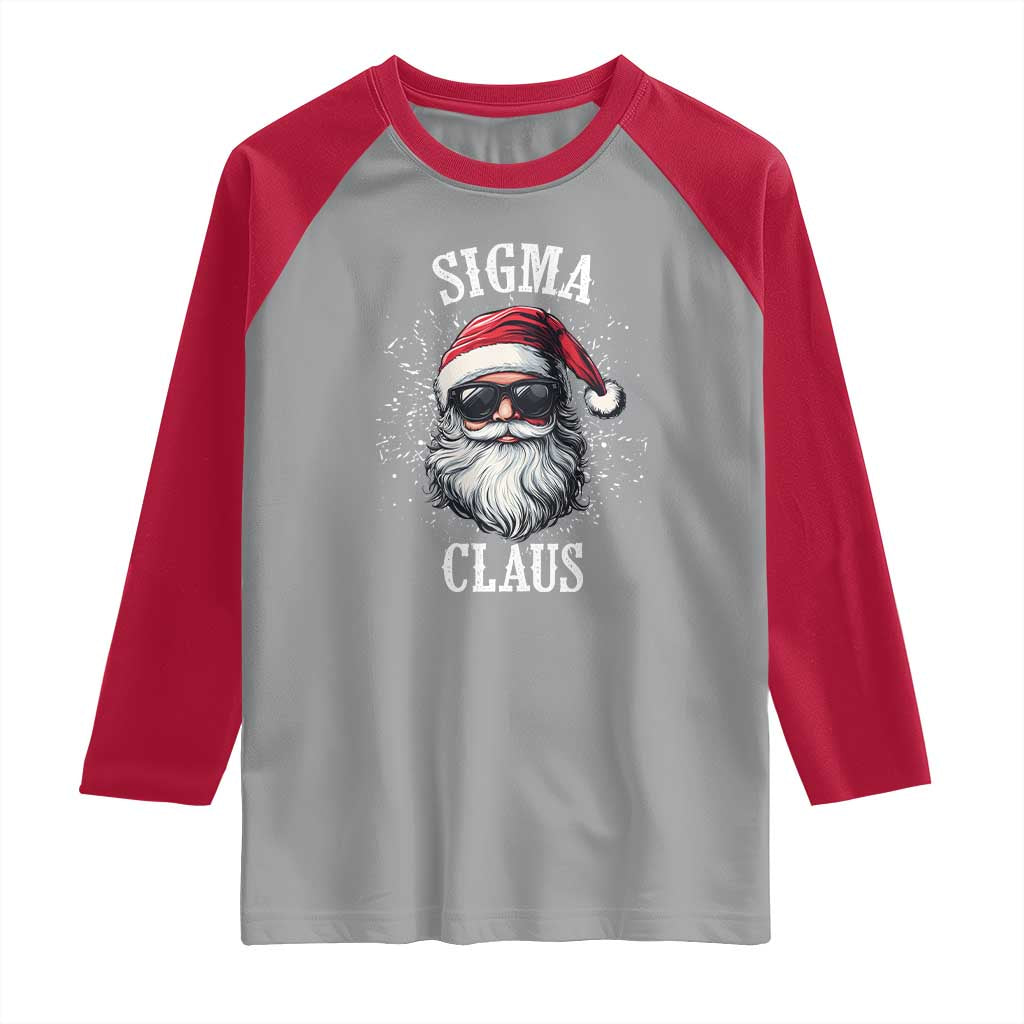 Funny Christmas Santa Raglan Shirt Sigma Claus Cool Santa The Rizzler Meme - Wonder Print Shop