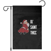 Funny Christmas Naughty Santa Garden Flag Ol' Saint Thicc Kiss My Ass - Wonder Print Shop