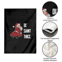 Funny Christmas Naughty Santa Garden Flag Ol' Saint Thicc Kiss My Ass - Wonder Print Shop