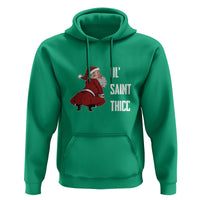Funny Christmas Naughty Santa Hoodie Ol' Saint Thicc Kiss My Ass