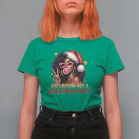 Funny African American Christmas T Shirt For Women Ain't Nothin' But A Christmas Party Black Melanin Santa Girl - Wonder Print Shop
