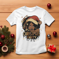 Funny African American Christmas T Shirt Ain't Nothing But A Christmas Party Santa Black Melanin Girl - Wonder Print Shop
