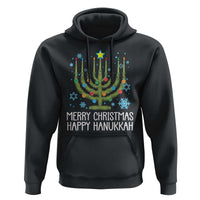 Funny Chrismukkah Hoodie Merry Christmas Happy Hanukkah Christmas Tree Jewish Menorah