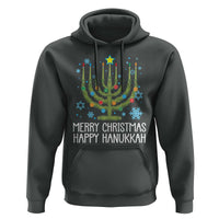 Funny Chrismukkah Hoodie Merry Christmas Happy Hanukkah Christmas Tree Jewish Menorah