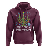 Funny Chrismukkah Hoodie Merry Christmas Happy Hanukkah Christmas Tree Jewish Menorah
