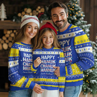 Happy Hanukkah Ugly Sweater Hanuk Chanuk Jewish Christmas Menorah - Wonder Print Shop