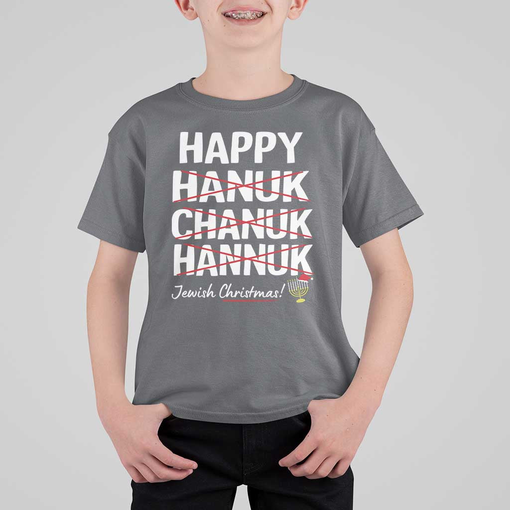 Funny Hanukkah T Shirt For Kid Happy Hanuk Chanuk Hannuk Jewish Christmas Menorah - Wonder Print Shop