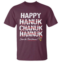 Funny Hanukkah T Shirt Happy Hanuk Chanuk Hannuk Jewish Christmas Menorah - Wonder Print Shop