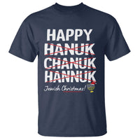 Funny Hanukkah T Shirt Happy Hanuk Chanuk Hannuk Jewish Christmas Menorah - Wonder Print Shop