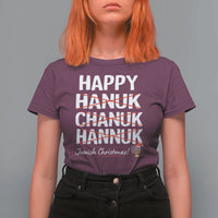 Funny Hanukkah T Shirt For Women Happy Hanuk Chanuk Hannuk Jewish Christmas Menorah - Wonder Print Shop