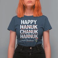 Funny Hanukkah T Shirt For Women Happy Hanuk Chanuk Hannuk Jewish Christmas Menorah - Wonder Print Shop