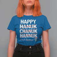 Funny Hanukkah T Shirt For Women Happy Hanuk Chanuk Hannuk Jewish Christmas Menorah - Wonder Print Shop