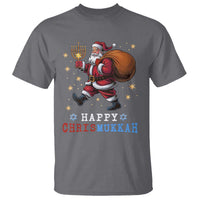 Funny Christmas Hanukkah T Shirt Happy Chrismukkah Santa Menorah - Wonder Print Shop