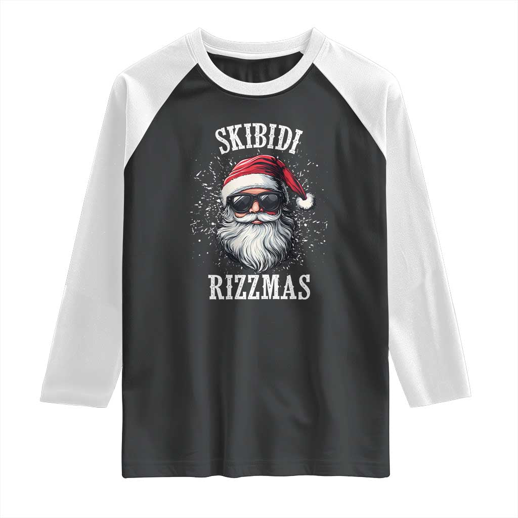 Funny Christmas Santa Raglan Shirt Skibidi Rizzmas Charisma Rizz Santa Claus - Wonder Print Shop