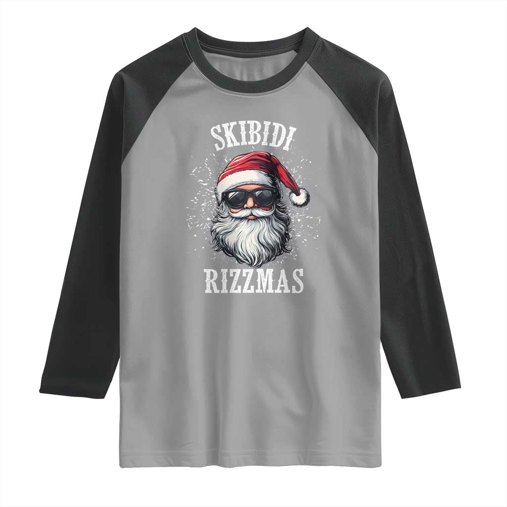 Funny Christmas Santa Raglan Shirt Skibidi Rizzmas Charisma Rizz Santa Claus - Wonder Print Shop