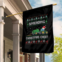 Spreading Christmas Cheer Garden Flag Funny Farming Tractor Xmas - Wonder Print Shop