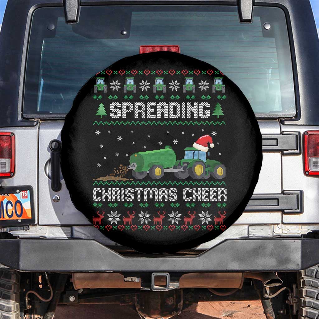 Spreading Christmas Cheer Spare Tire Cover Funny Farming Tractor Xmas - Wonder Print Shop