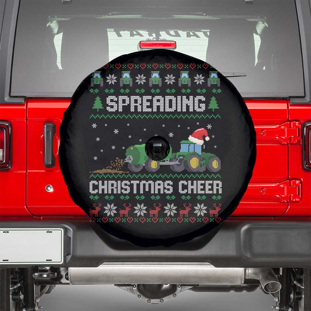 Spreading Christmas Cheer Spare Tire Cover Funny Farming Tractor Xmas - Wonder Print Shop