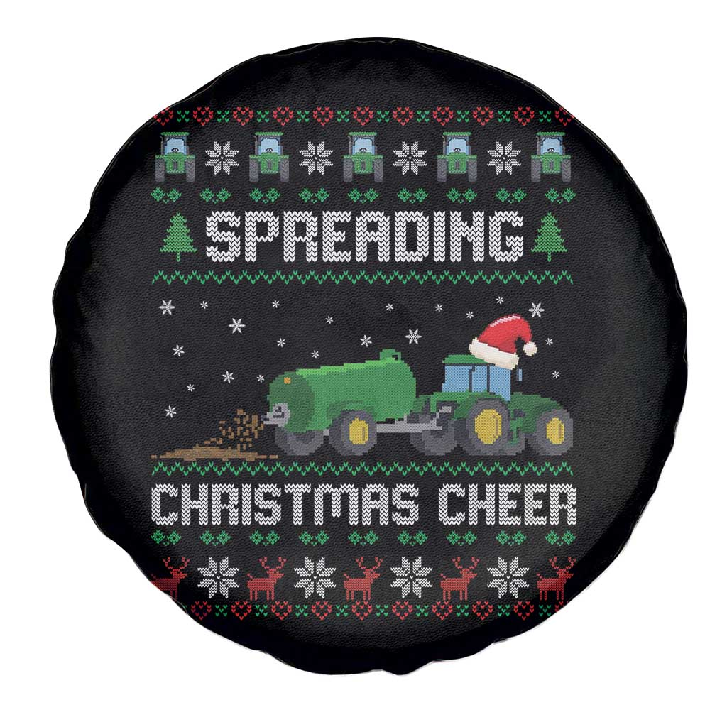 Spreading Christmas Cheer Spare Tire Cover Funny Farming Tractor Xmas - Wonder Print Shop