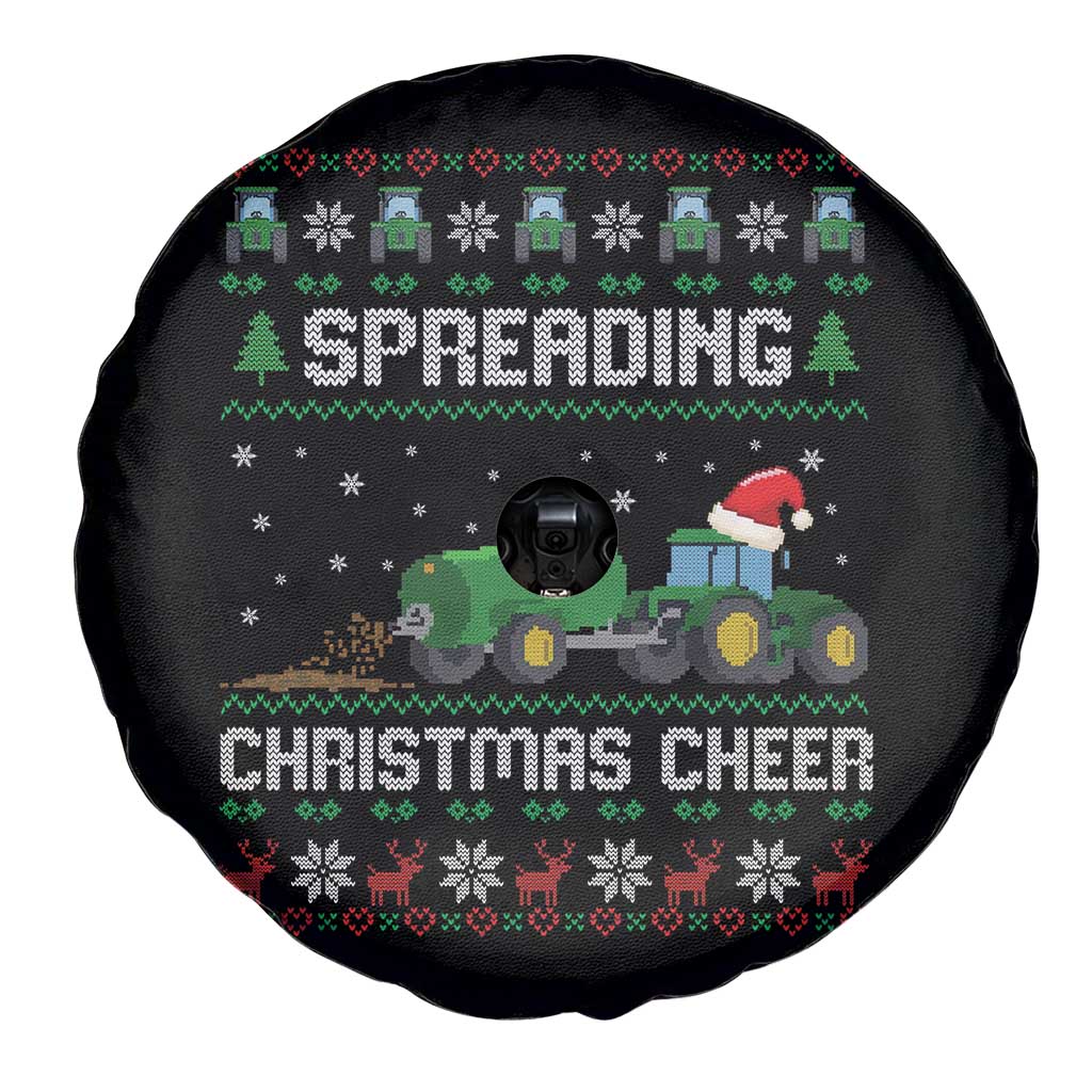 Spreading Christmas Cheer Spare Tire Cover Funny Farming Tractor Xmas - Wonder Print Shop