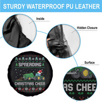 Spreading Christmas Cheer Spare Tire Cover Funny Farming Tractor Xmas - Wonder Print Shop