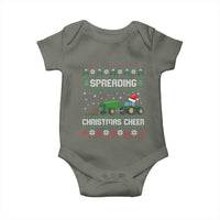 Spreading Christmas Cheer Baby Onesie Funny Farming Tractor Xmas - Wonder Print Shop