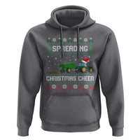 Spreading Christmas Cheer Hoodie Funny Farming Tractor Xmas - Wonder Print Shop