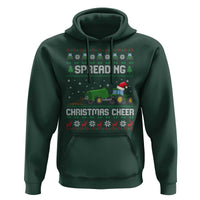 Spreading Christmas Cheer Hoodie Funny Farming Tractor Xmas - Wonder Print Shop