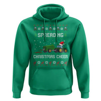 Spreading Christmas Cheer Hoodie Funny Farming Tractor Xmas - Wonder Print Shop
