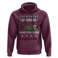 Spreading Christmas Cheer Hoodie Funny Farming Tractor Xmas - Wonder Print Shop
