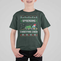 Spreading Christmas Cheer T Shirt For Kid Funny Farming Tractor Xmas - Wonder Print Shop