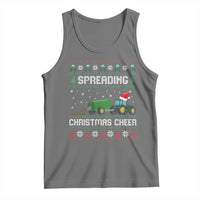 Spreading Christmas Cheer Tank Top Funny Farming Tractor Xmas - Wonder Print Shop