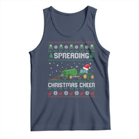 Spreading Christmas Cheer Tank Top Funny Farming Tractor Xmas - Wonder Print Shop