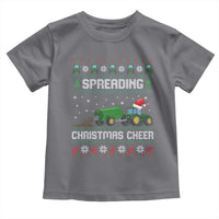 Spreading Christmas Cheer Toddler T Shirt Funny Farming Tractor Xmas - Wonder Print Shop