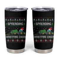 Spreading Christmas Cheer Tumbler Cup Funny Farming Tractor Xmas - Wonder Print Shop