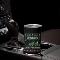 Spreading Christmas Cheer Tumbler Cup Funny Farming Tractor Xmas - Wonder Print Shop