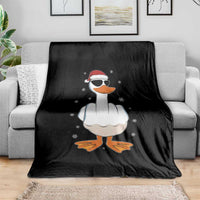 Funny Christmas Offensive Rude Duck Throw Blanket I Dont Give A Duck Middle Finger Xmas - Wonder Print Shop