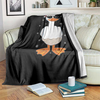 Funny Christmas Offensive Rude Duck Throw Blanket I Dont Give A Duck Middle Finger Xmas - Wonder Print Shop