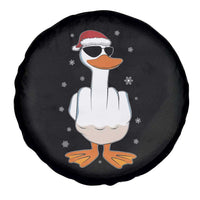 Funny Christmas Offensive Rude Duck Spare Tire Cover I Dont Give A Duck Middle Finger Xmas - Wonder Print Shop